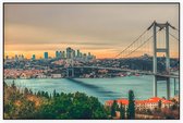 Panoramisch beeld van de Bosporusbrug in Istanbul - Foto op Akoestisch paneel - 150 x 100 cm