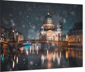 De Dom van Berlijn in een sfeervol winterlandschap - Foto op Plexiglas - 60 x 40 cm