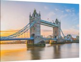 Panorama van de Tower Bridge over de Theems in Londen - Foto op Canvas - 90 x 60 cm