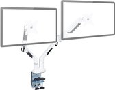 Relaxdays Monitor arm 2 schermen - monitorbeugel - bureauklem - VESA 75/100 - tot 32"