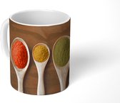 Mok - Verschillende lepels met onder andere cayennepeper - 350 ML - Beker
