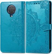 iMoshion Hoesje Geschikt voor Nokia G20 / G10 Hoesje Met Pasjeshouder - iMoshion Mandala Bookcase - Turquoise