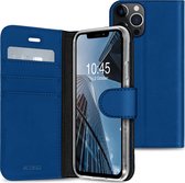 iPhone 13 Pro Max Hoesje Met Pasjeshouder - Accezz Wallet Softcase Bookcase - Donkerblauw