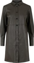 Pieces Jurk Pcelga Ls Shirt Dress 17117861 Black Olive Dames Maat - M