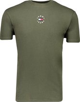 Tommy Hilfiger T-shirt Groen Oversized - Maat XS - Heren - Herfst/Winter Collectie - Katoen