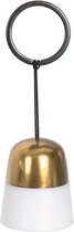 sleutelhanger treklampje junior 3,3 cm goud/wit