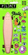 stickervel Skate junior 19 x 10 cm papier beige