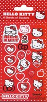 stickers Hello Kitty meisjes rood/wit 18 stuks