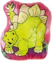 knuffeldinosaurus junior 10 cm pluche roze/groen