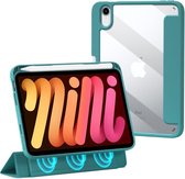 Cazy Geschikt voor Apple iPad Mini 6 2021 hoes - Book Case Cover met Penhouder - Groen