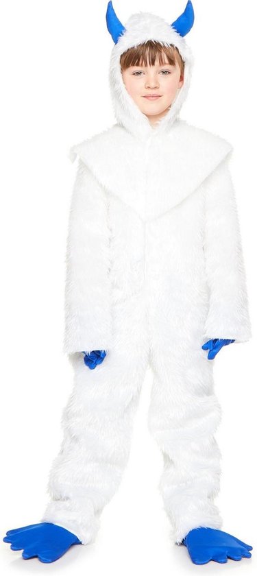 Partychimp  Verkleedkleding Yeti Verschikkelijke sneeuwman kostuum voor kinderen Wit - S/maat 104