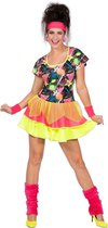 Wilbers & Wilbers - Jaren 80 & 90 Kostuum - Daverende Disco Girl Jaren 80 - Vrouw - Geel - Maat 34 - Carnavalskleding - Verkleedkleding