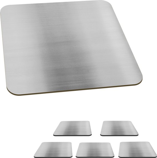 Lot De 10 Sous Verres Métal Argenté – Design Géométrique – Marque Générique