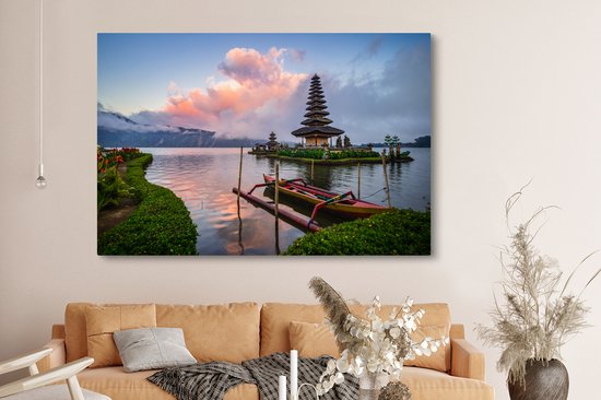 Tableau sur Toile Temple Bouddhiste en Indonésie - 150x100 cm - Décoration murale