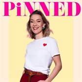 T-SHIRT VELVET RED HEART WHITE (M)