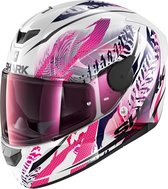 SHARK D-SKWAL 2 SHIGAN Motorhelm integraalhelm Wit Zwart Violet - Maat XS