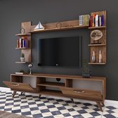 Emob- TV Meubel Wren TV-meubel | 18mm Melamine | Notenhout - 180cm - Bruin