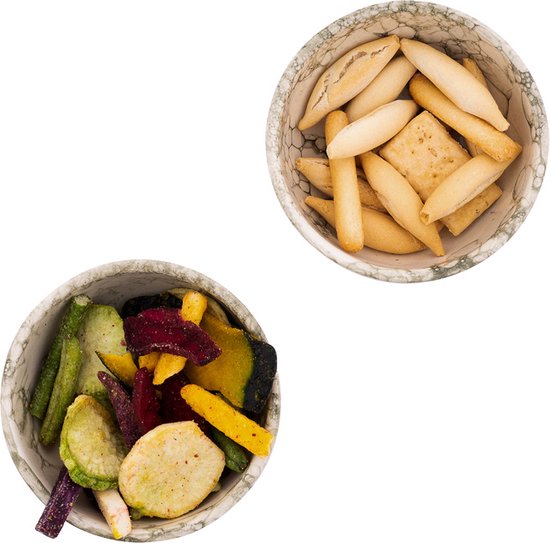 Bowls and Dishes Plat en Poterie Espuma | bol | Plat à tapas | Klein bol | Services de table Bol | Accessoire pour la maison - 2 pièces - 11 centimètres Ø - Vert - lot de 2 pcs - Astuce cadeau !