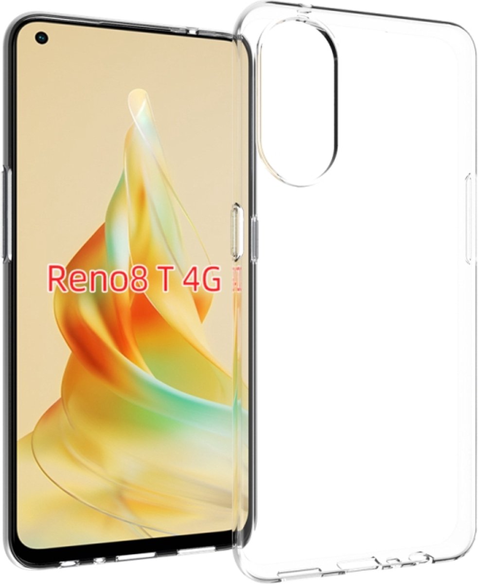 Flexibele achterkant Silicone hoesje Transparant Geschikt voor: Oppo Reno 8T 4G