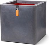 Pot carré lisse NL 50x50x50 gris foncé