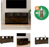 vidaXL Tv-meubel 102x37-5x52-5 cm spaanplaat gerookt eikenkleurig - Kast - Inclusief Houtreiniger en verfrisser