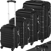 TecTake Kofferset 4 delig , ABS hardshell, kleur zwart - 402024