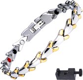 Narvie - Helende Armband - Dames Magneet Armband - Gezondheidsarmband Magnetische Armband - Kleur Zilver/Goud