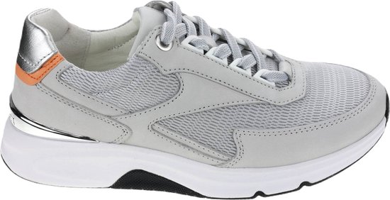 Gabor rollingsoft sensitive 26.895.40 - dames rollende wandelsneaker - grijs - (EU) (UK)