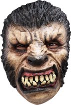 Partychimp Gezichtsmasker Werewolf Halloween Masker voor bij Halloween Kostuum Volwassenen - Latex Beige/bruin One-size