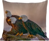 Sierkussen Buiten - Vogels - Natuur - Roofvogels - Arend - 60x60 cm - Weerbestendig