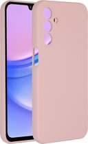 Accezz Hoesje Geschikt voor Samsung Galaxy A15 (4G) / A15 (5G) Hoesje Siliconen - Accezz Liquid Silicone Backcover - Roze