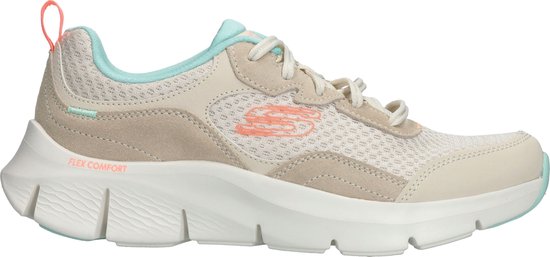 Skechers Flex Comfort Sneaker - Jongens - Blauw/beige/roze - Maat 35