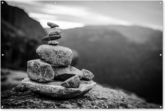 Balancerende stenen in Noorwegen - Tuinposter - Tuindoek