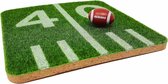 American Football onderzetters in gras speelvelddesign (4 stuks) voor glazen en kopjes: super als voetbaldecoratie of cadeau - zacht, synthetisch gras