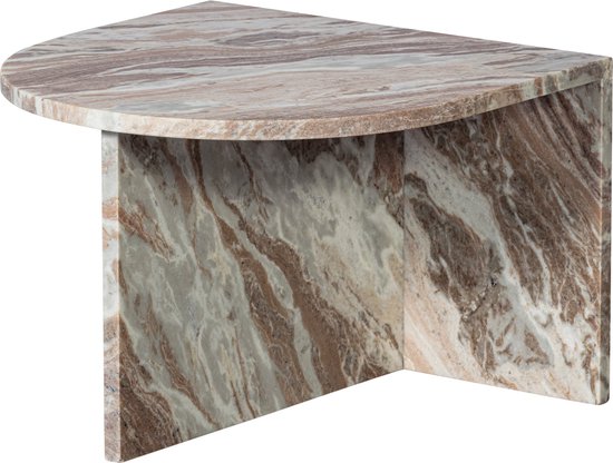 BePureHome Table d'appoint Xhail - Marbre - Naturel - 35x50x50