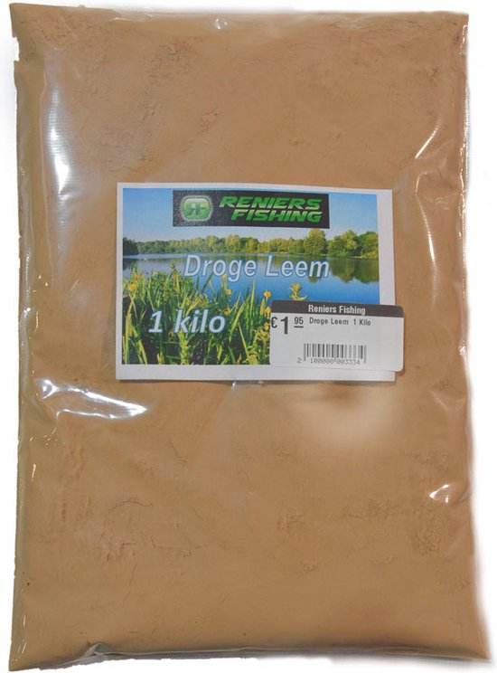 Reniers Fishing Droge Leem 1 kg - voor lossen van muggenlarven & explosieve wolk in voer van Reniers Fishing — afbeelding 3