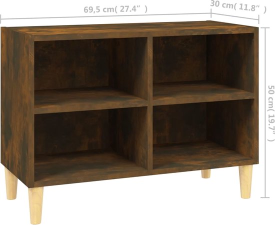 Style Staand TV Meubel | Open Vak - Houten Poten