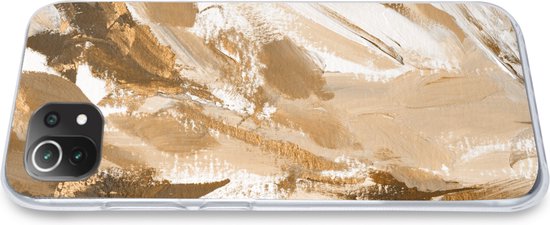 Coque Xiaomi 11T - Peinture - Or - Beige - Coque de téléphone en Siliconen