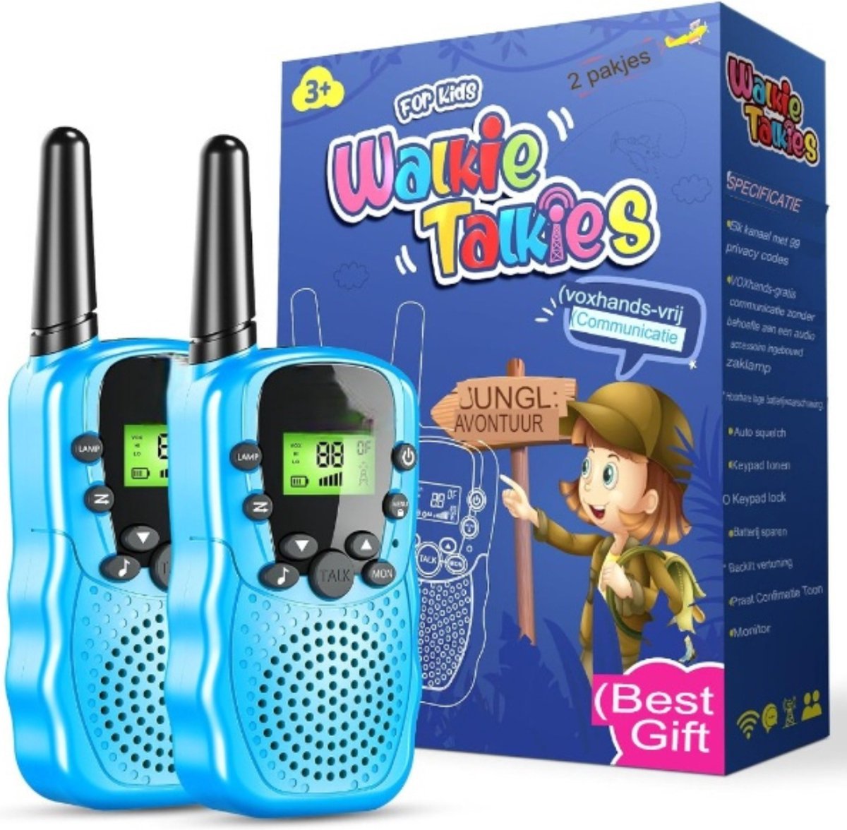 Velox Walkie Talkie Oplaadbaar - Walkie Talkie Kinderen - Walkie Talkie Met Oplader - Walkie Talkie Kinderen Oplaadbaar - Walkie Talkie Oplaadbaar Kinderen
