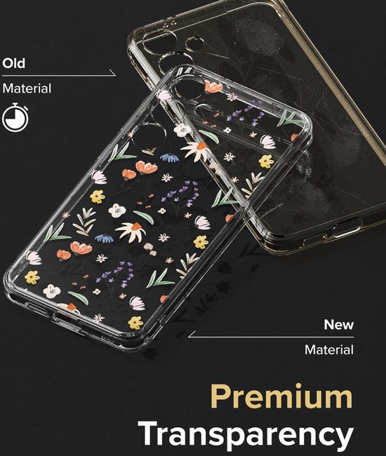 Design de Fusion Ringke | Coque adaptée au Samsung Galaxy S24 | Couverture arrière avec revêtement anti-rayures | Norme militaire | Fleurs sèches