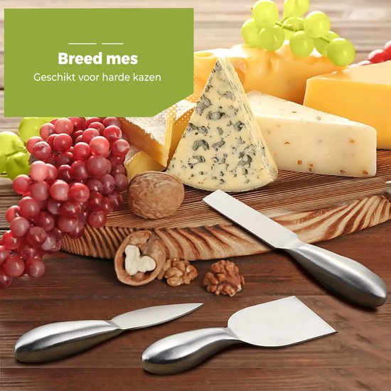 HI NATURE™ couteaux à fromage lot de 6 - Couteaux à fromage - couteau à fromage | Set de couteaux à fromage pour tous types de fromages - Couteau à tartiner - Passe au lave-vaisselle - Acier inoxydable - Argent