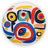 Schilderij Abstracte kunst - Non-figuratief schilderij - Schilderij keuken - Wanddecoratie modern - Wandbord - Woonkamer accessoires - 75 x 75 cm 3mm