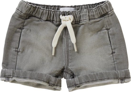 Noppies Boys Short Burke denim Jongens Broek - Light Grey Denim - Maat 68