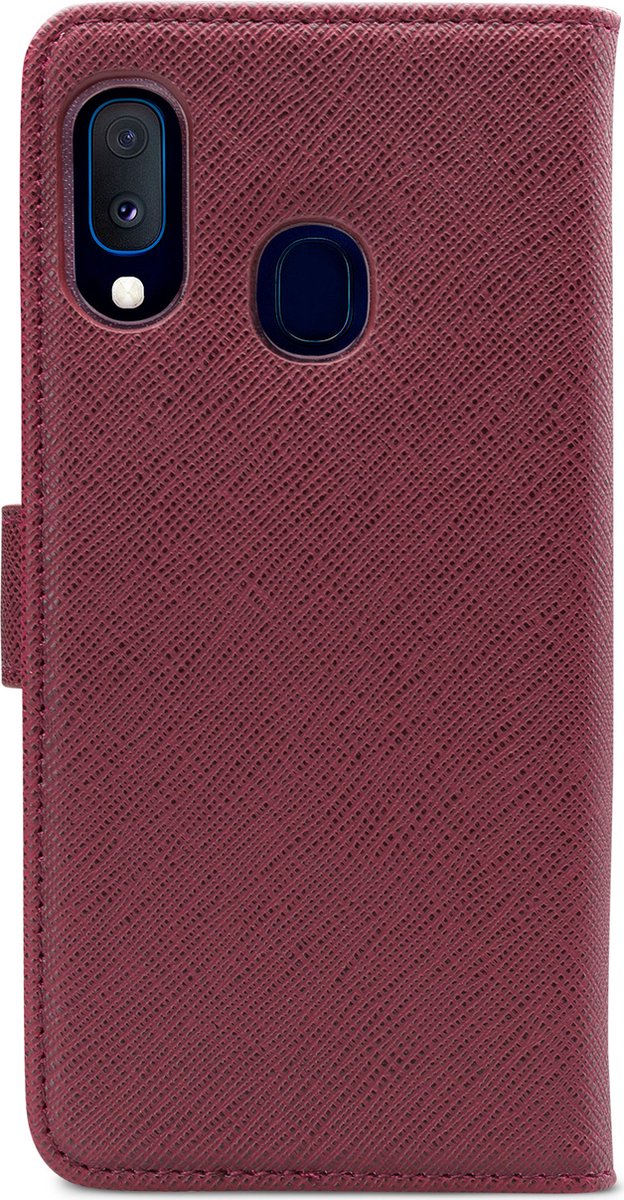 My Style Telefoonhoesje geschikt voor Samsung Galaxy A20e Hoesje | My Style Flex Wallet Bookcase Portemonnee | Pasjeshouder voor 3 Pasjes | Telefoonhoesje voor Pinpas / OV Kaart / Rijbewijs - Bordeaux | Bordeaux rood
