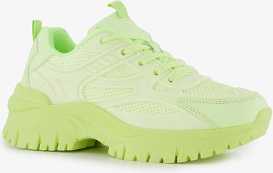 Blue Box dames dad sneakers neon groen - Maat 37