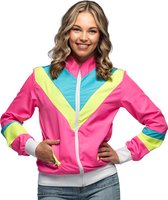 Boland - Trainingsjasje Retro babe neonroze (S) - Volwassenen - -