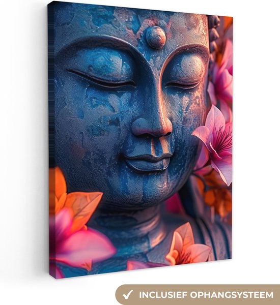 Runa Art Muur Schilderij XXL Feng Shui Boeddha 200 x 80
