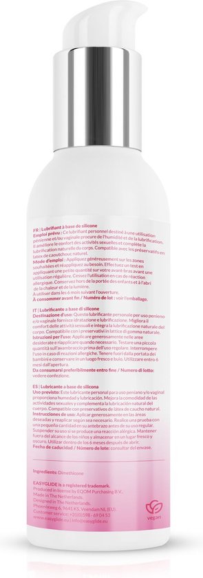 Lubrifiant Silicone EasyGlide - 150 Ml - Fin Et Sans Parfum - Neutre - Neuf Sous Blister