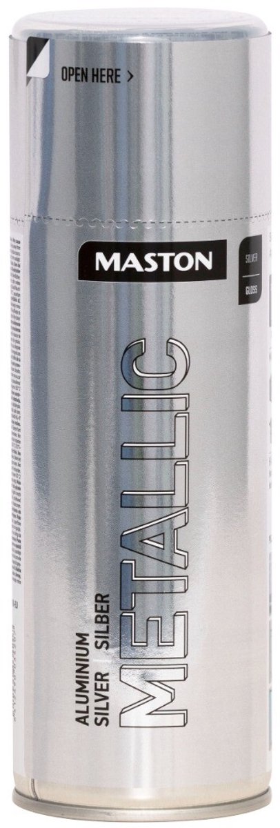 Maston Metallic - aluminium zilver - spuitverf - 400 ml - spuitbus verf