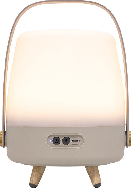 Bluetooth speaker met dimbare LED-lamp Kooduu Lite-up PLAY Mini Sand, SOUND BY JBL, draagbaar, 8 uur batterij